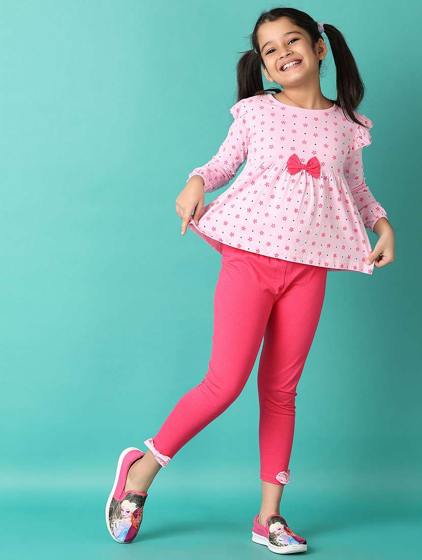 girls printed long sleeves twin set - 21489424 -  Zoom Image - 0