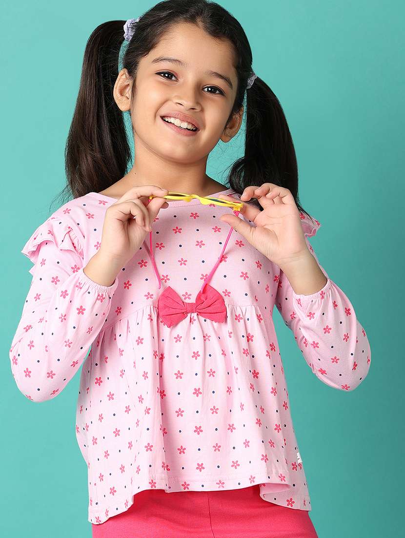 girls printed long sleeves twin set - 21489424 - Standard Image - 3