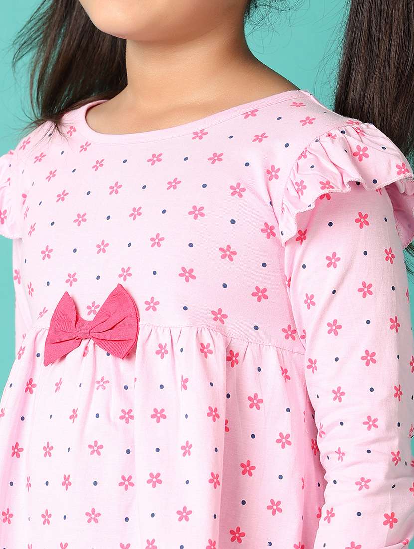 girls printed long sleeves twin set - 21489424 - Standard Image - 5