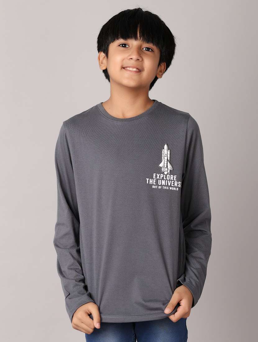 boys round neck graphic t-shirt - 21489436 -  Zoom Image - 0