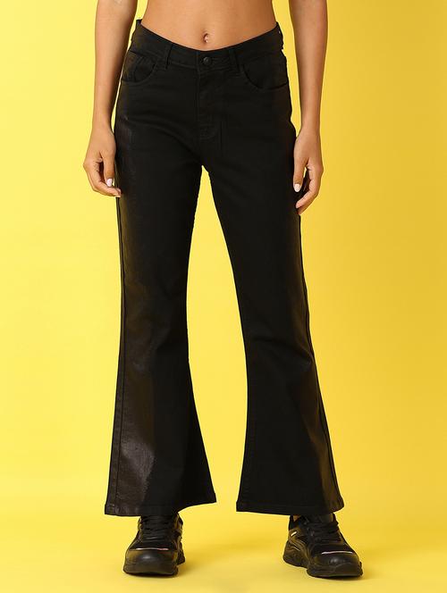 women solid mid rise bootcut jean - 21489440 - Standard Image - 0