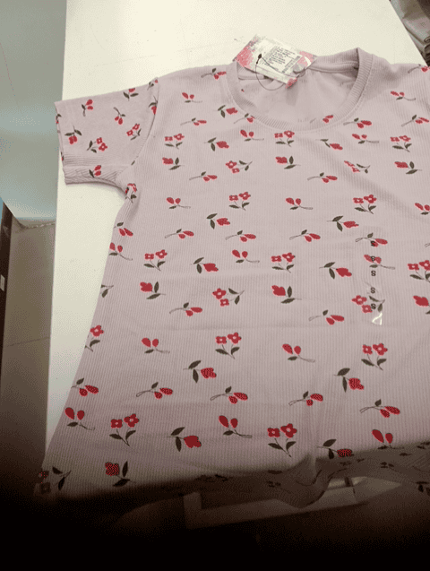 lavender rib tshirt - 21489492 - Zoom Image - 0