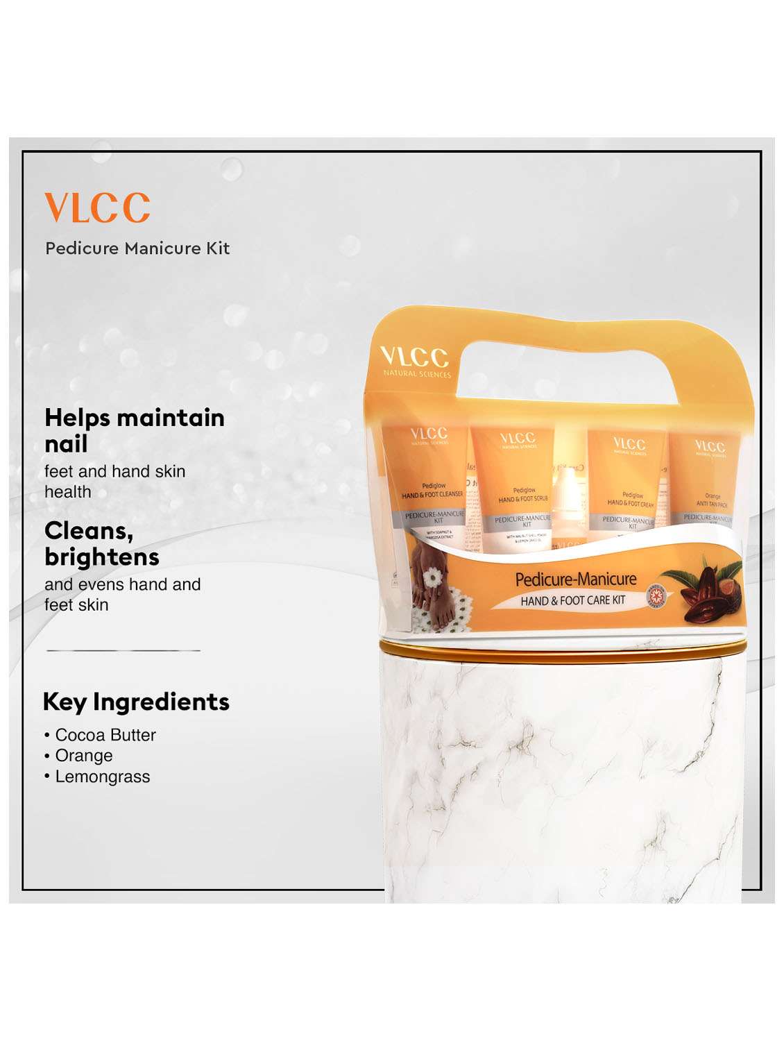 diamond facial kit & pedicure manicure kit - facial and hand 7 foot care combo - 21489557 -  Standard Image - 3