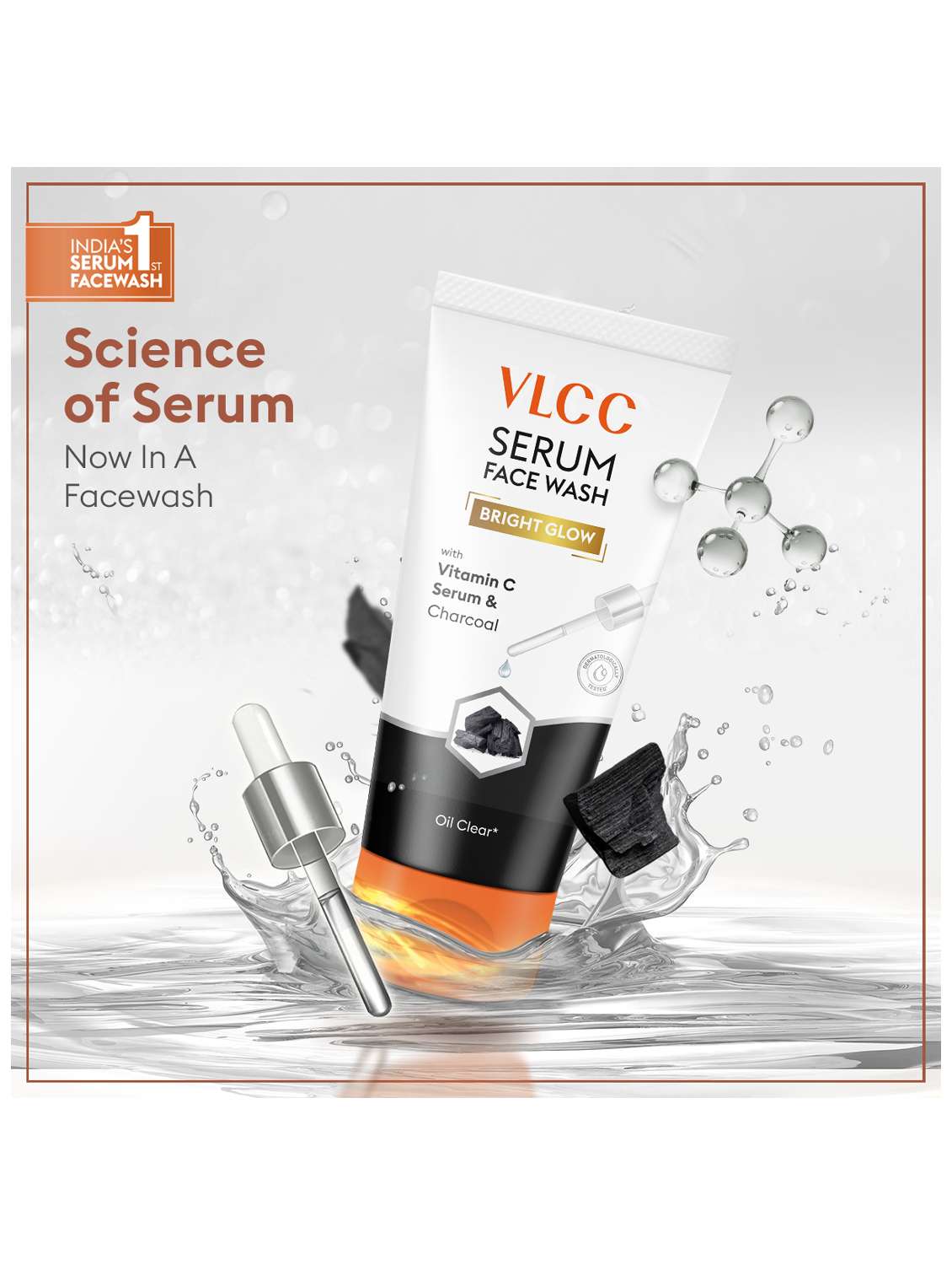 diamond facial kit with diamond bhasma & bright glow serum facewash with vitamin c serum & charcoal  - 21489623 -  Standard Image - 5