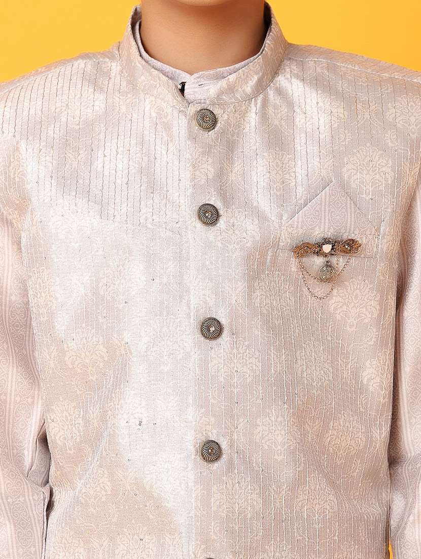boys self design sherwani - 21489776 -  Standard Image - 5