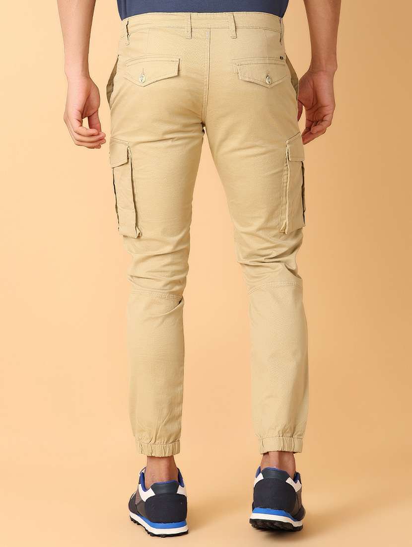 men solids mid rise cargos - 21489988 -  Standard Image - 3