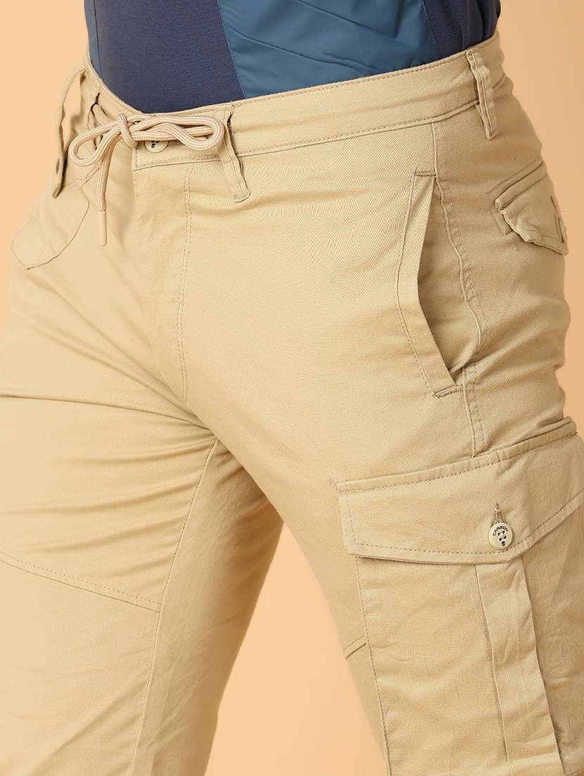 men solids mid rise cargos - 21489988 -  Standard Image - 5