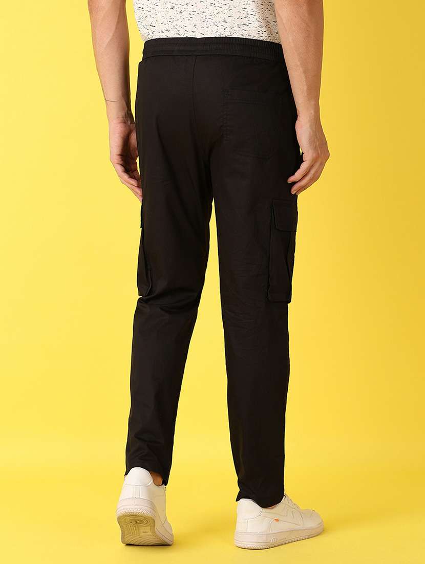 men solids mid rise cargos - 21490023 -  Standard Image - 3