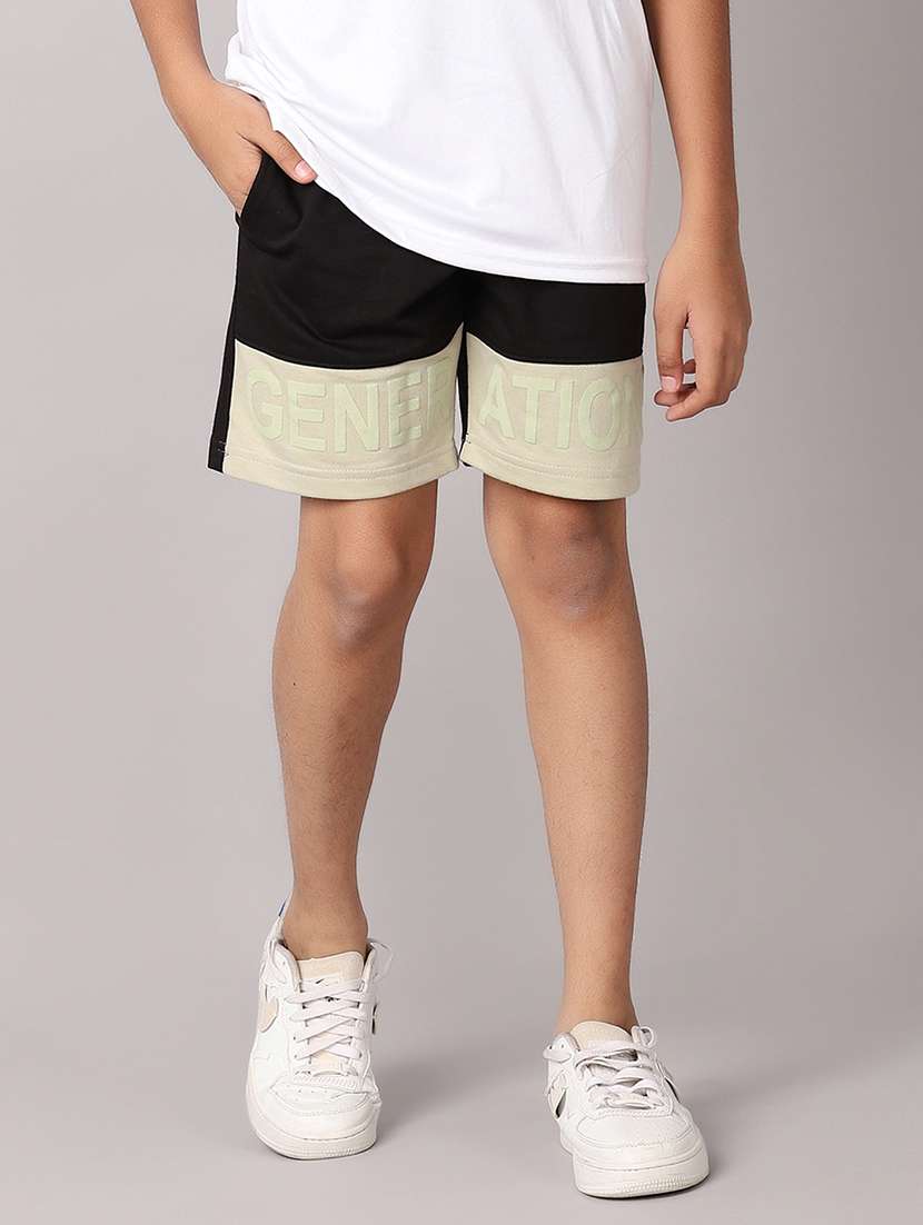 men black color block shorts - 21490095 -  Standard Image - 3