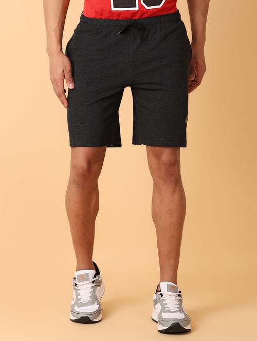 men black solid shorts - 21490135 - Standard Image - 0