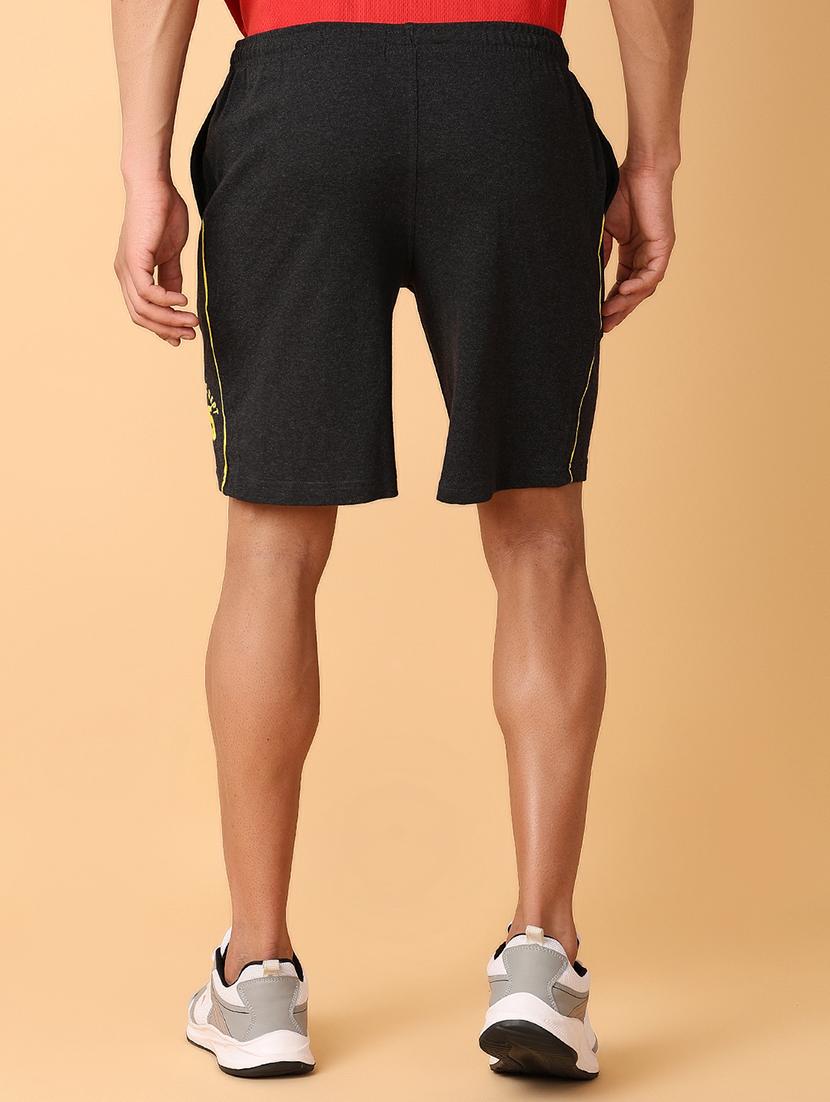men black solid shorts - 21490135 - Standard Image - 3