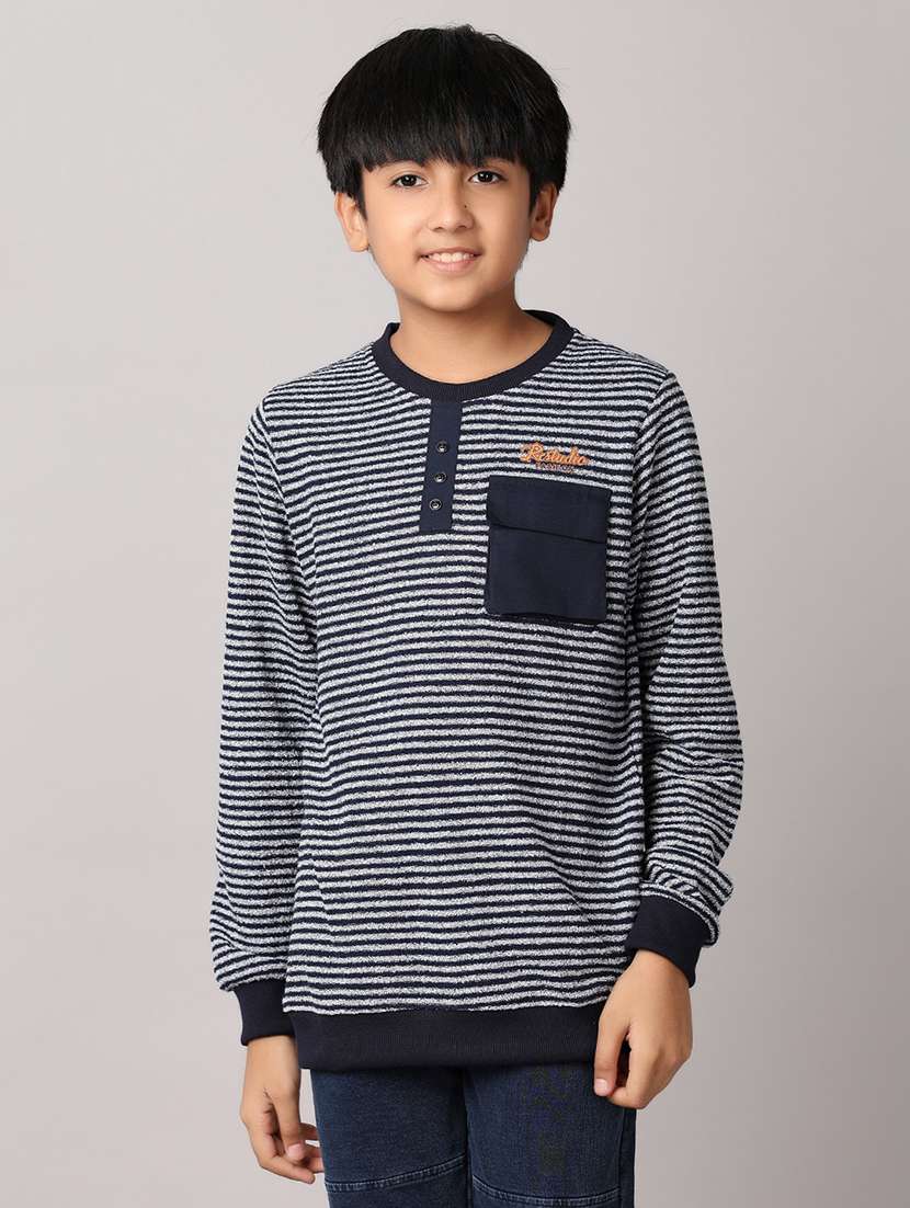 boys long sleeves striped t-shirt - 21490151 -  Zoom Image - 0