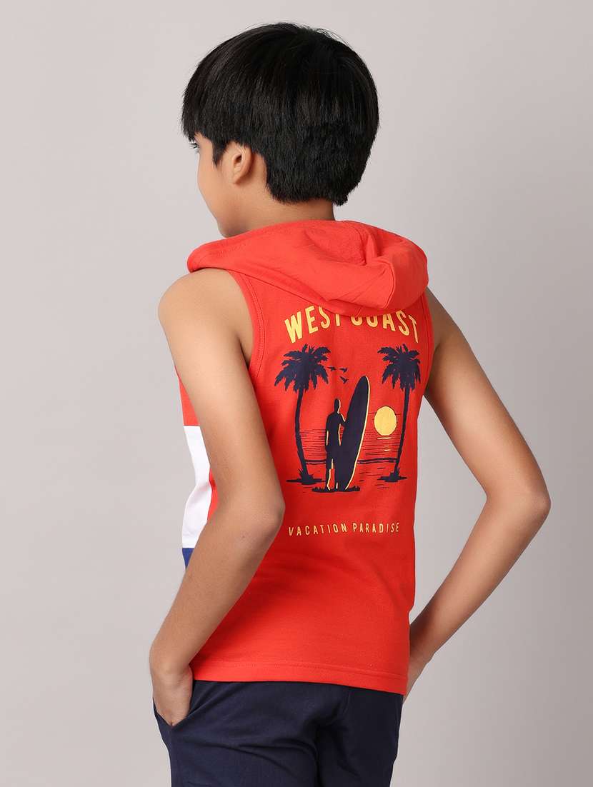 boys hooded color block t-shirt - 21490202 -  Standard Image - 3