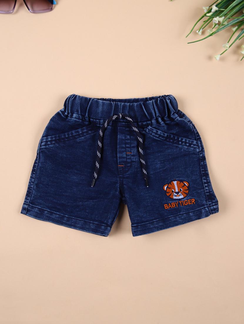 boys solid mid rise shorts - 21490246 - Zoom Image - 0