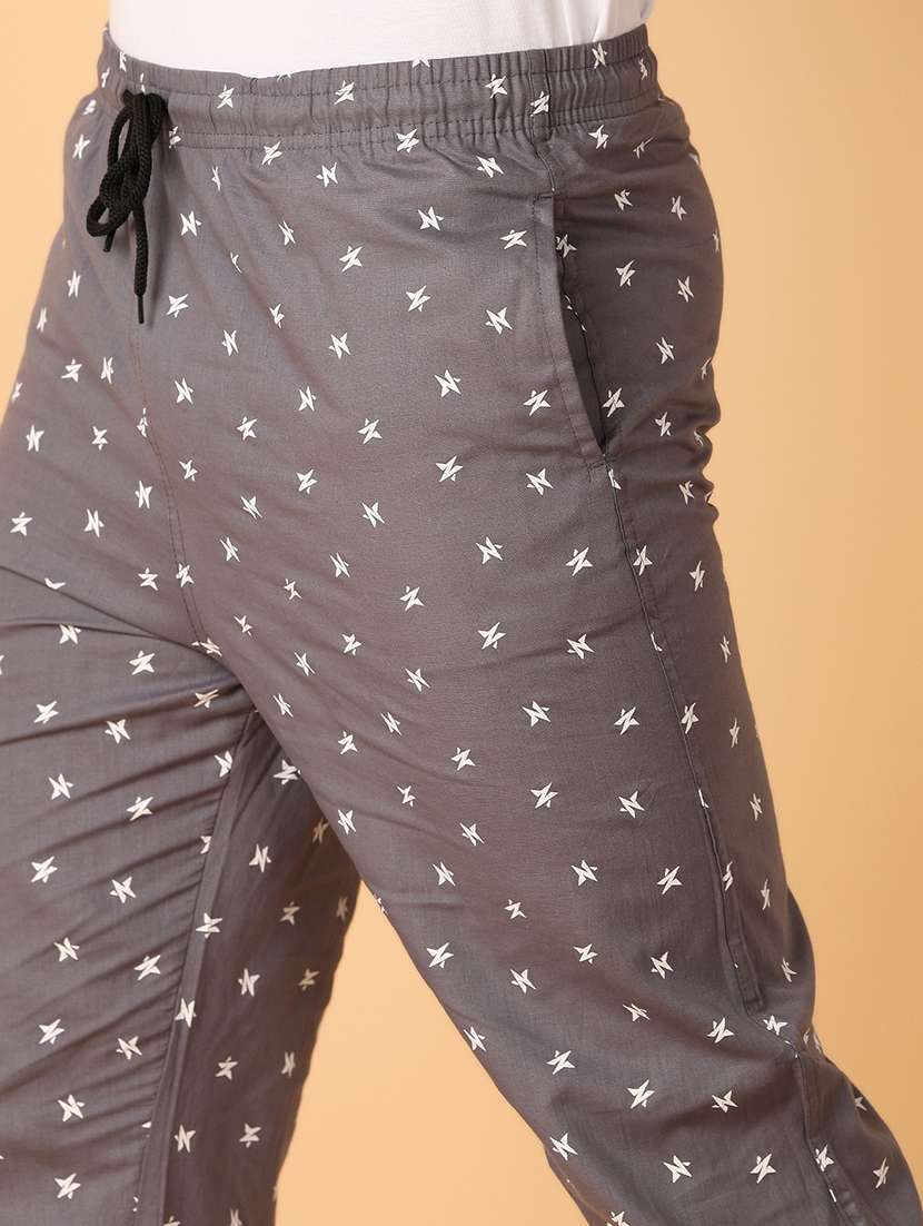 men grey printed pyjama - 21490248 - Standard Image - 5