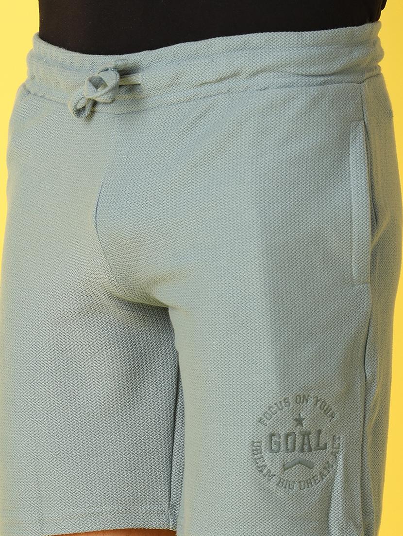 men sea green solid shorts - 21490299 - Standard Image - 5