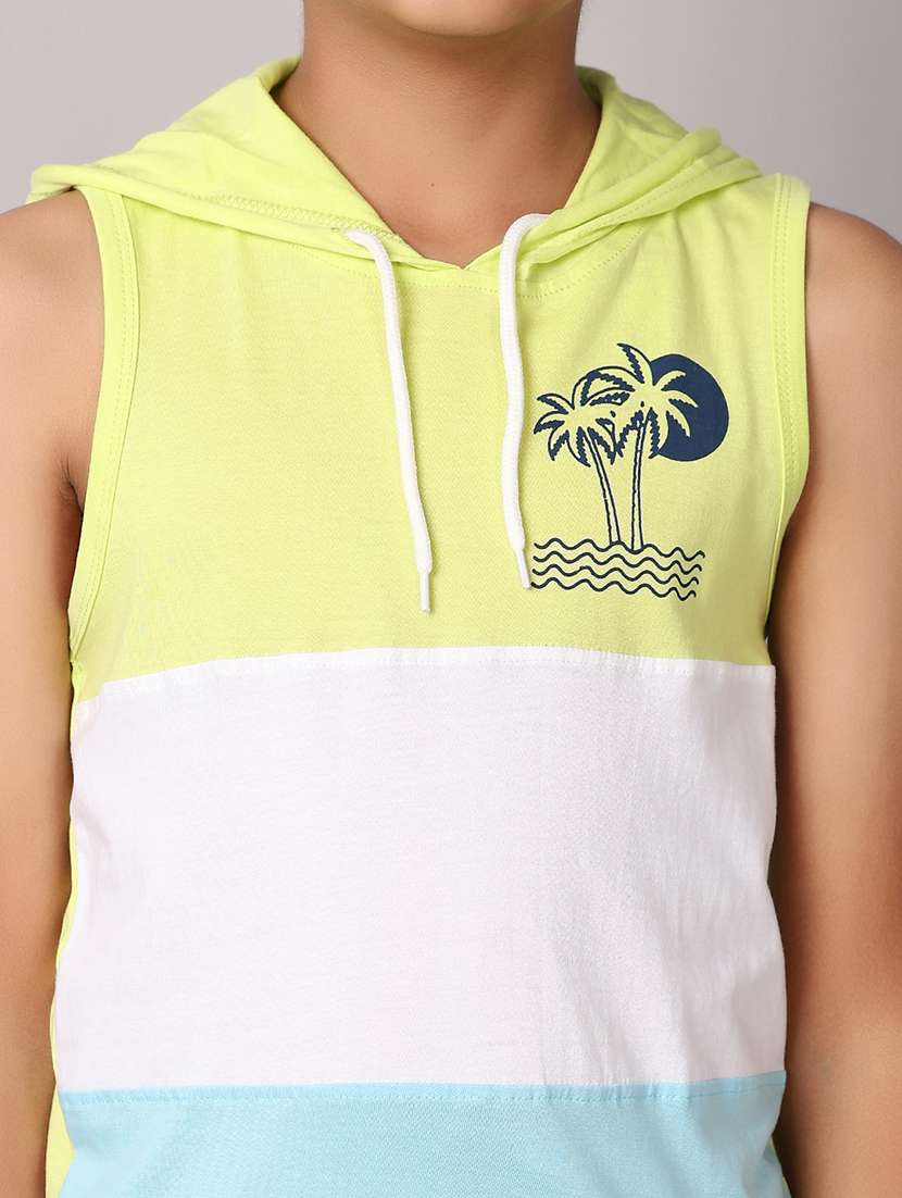 boys hooded color block t-shirt - 21490415 -  Standard Image - 5