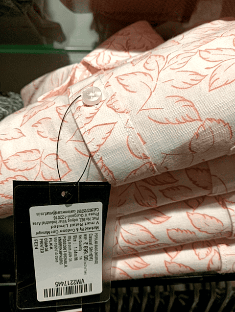 orange slub casual shirt - 21490458 - Zoom Image - 0