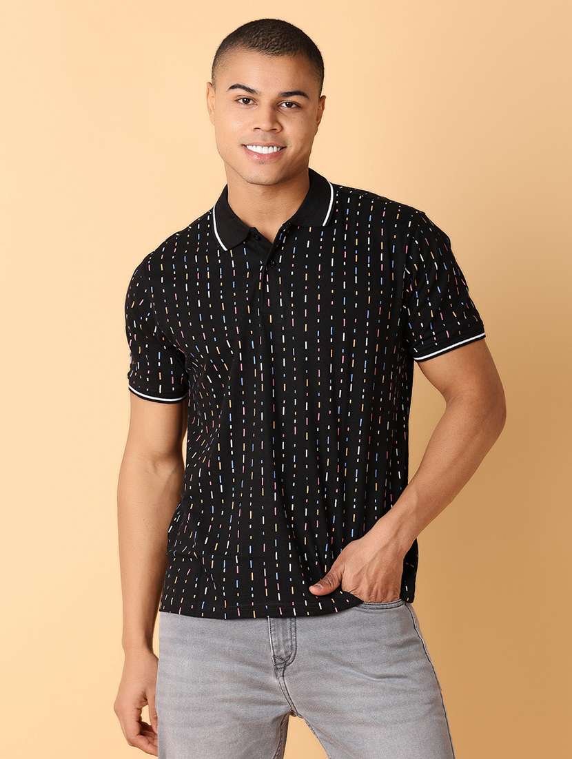 men short sleeve printed polo t-shirt - 21490853 - Zoom Image - 0