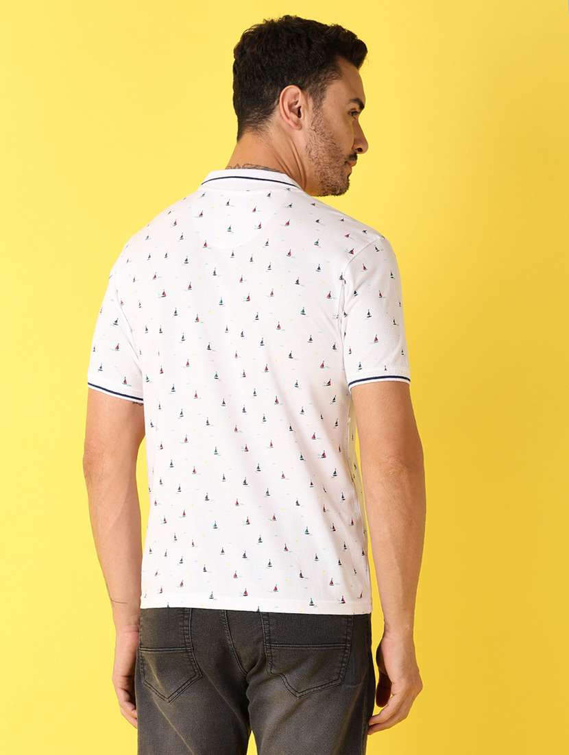 men short sleeve printed polo t-shirt - 21490854 - Standard Image - 3