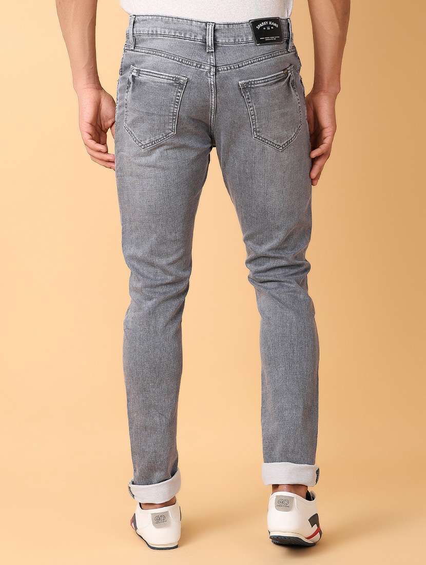 men mid rise plain jeans - 21490857 - Standard Image - 3