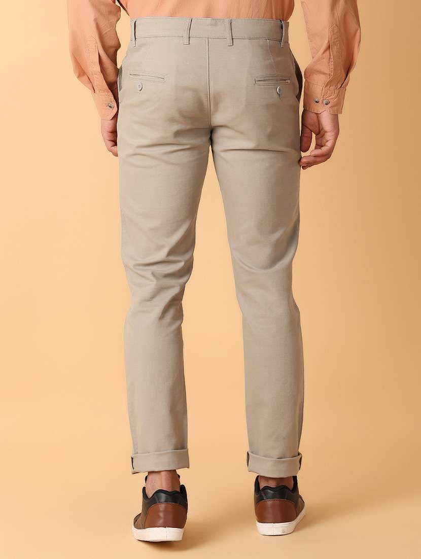men solids chinos casual trouser - 21490863 -  Standard Image - 3