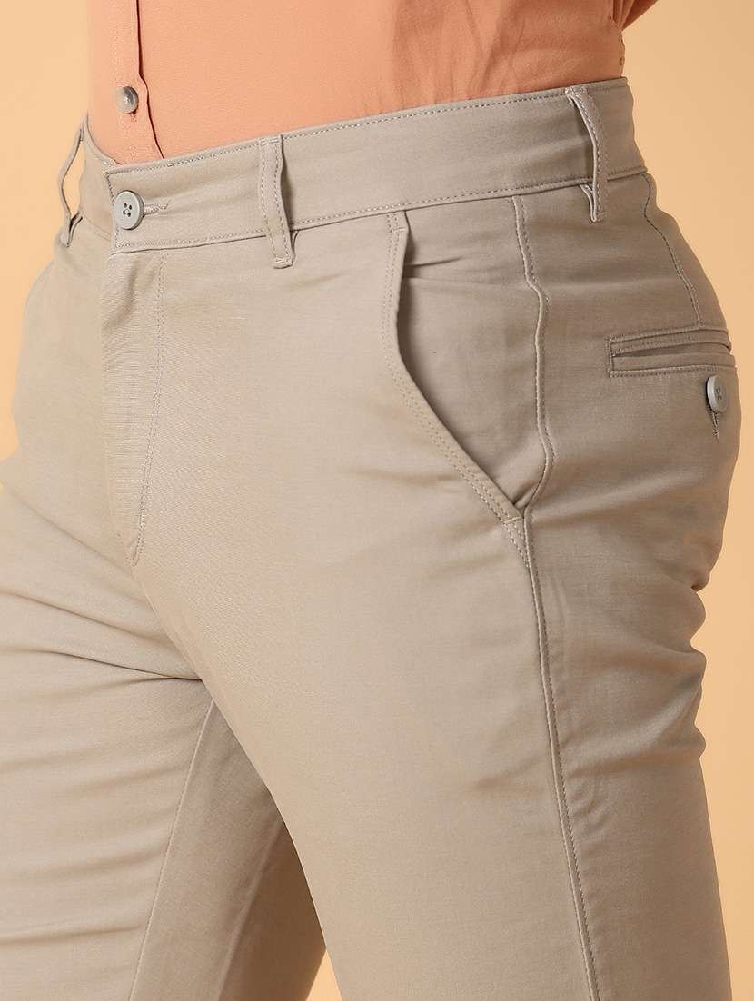 men solids chinos casual trouser - 21490863 -  Standard Image - 5