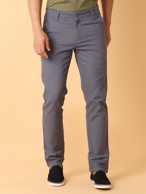 men solids chinos casual trouser - 21490865 - Standard Image - 0