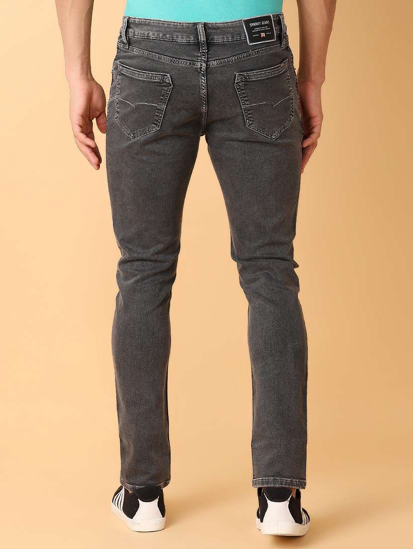 men mid rise plain jeans - 21490870 -  Standard Image - 3