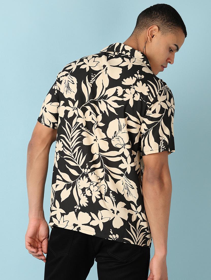 men floral short sleeve casual shirt - 21490979 - Standard Image - 3
