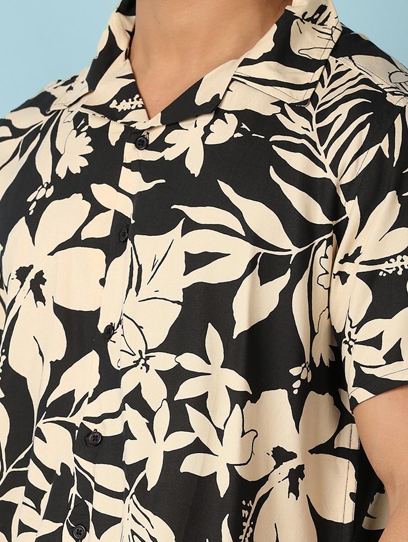 men floral short sleeve casual shirt - 21490979 - Standard Image - 5