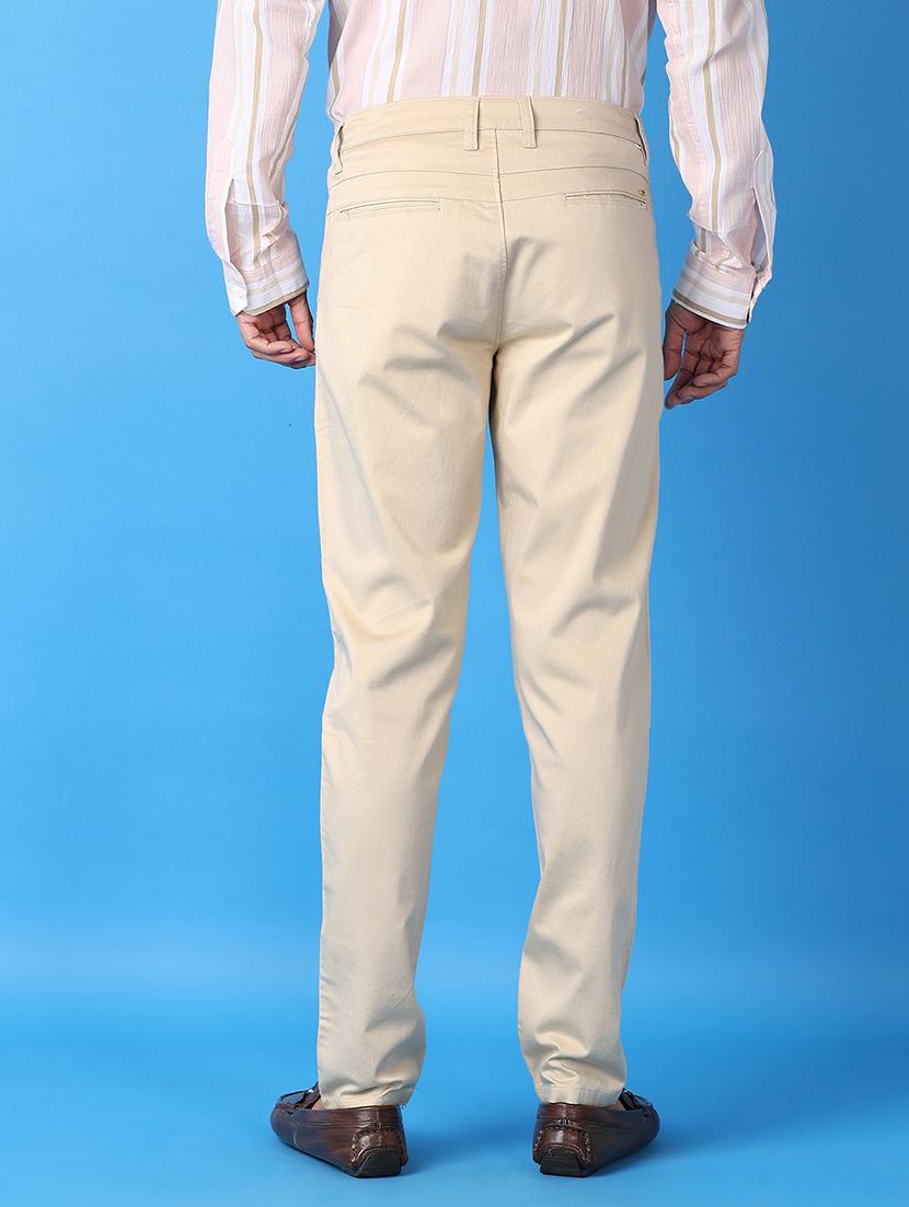 men beige cotton blend chinos - 21491010 - Standard Image - 3