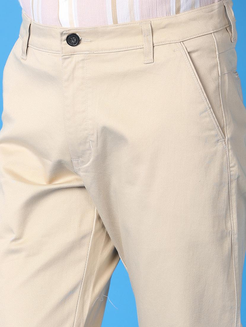 men beige cotton blend chinos - 21491010 - Standard Image - 5