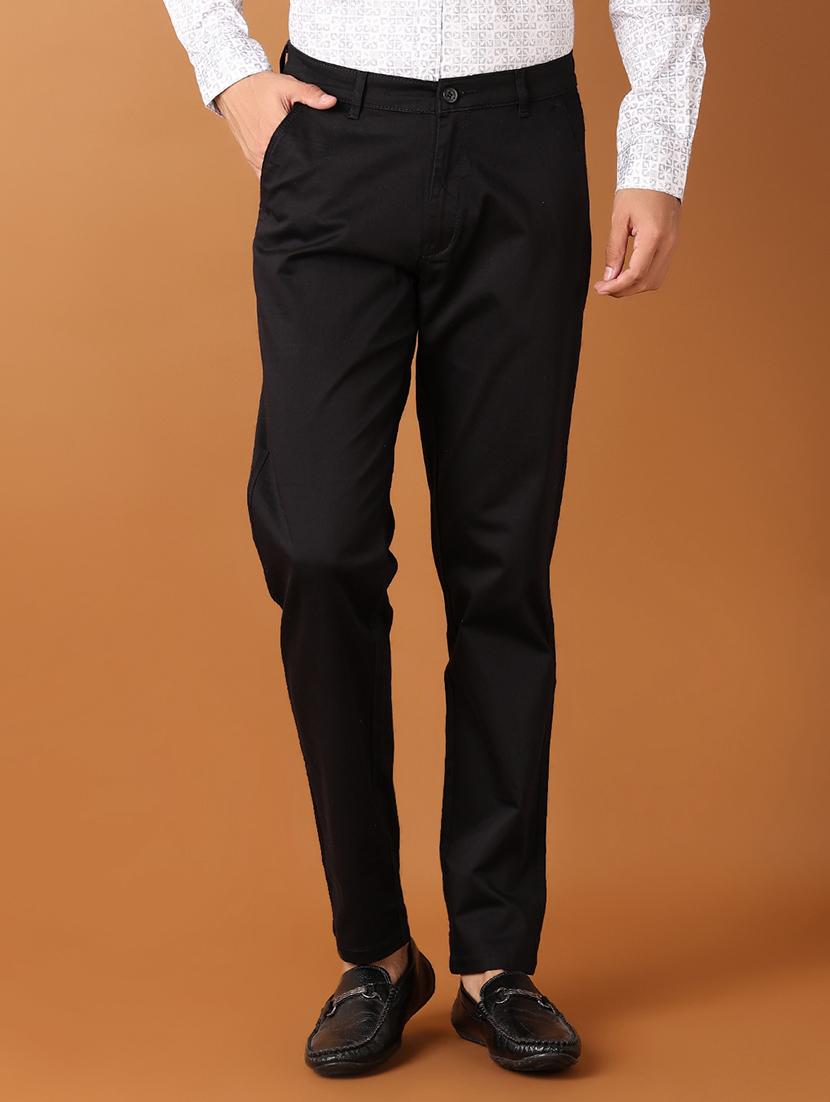 men black cotton blend chinos - 21491013 - Zoom Image - 0