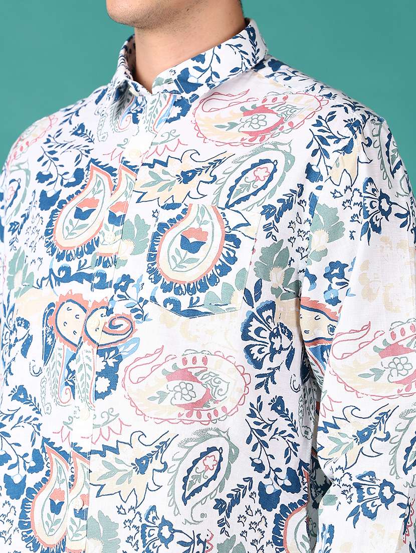 men long sleeves printed casual shirt - 21491057 -  Standard Image - 5