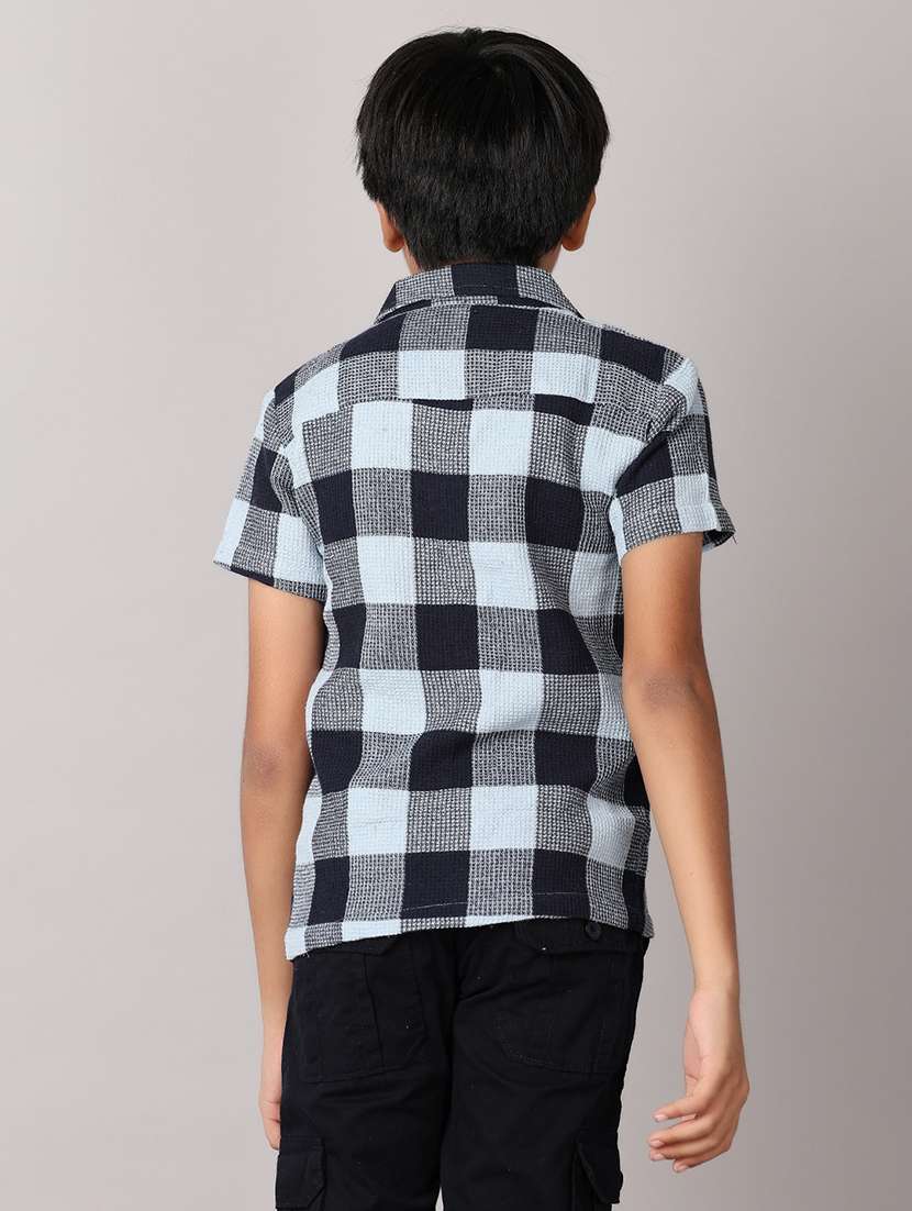 boys blue cotton shirt - 21491084 - Standard Image - 3
