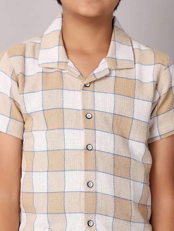 men beige cotton shirt - 21491085 -  Standard Image - 5