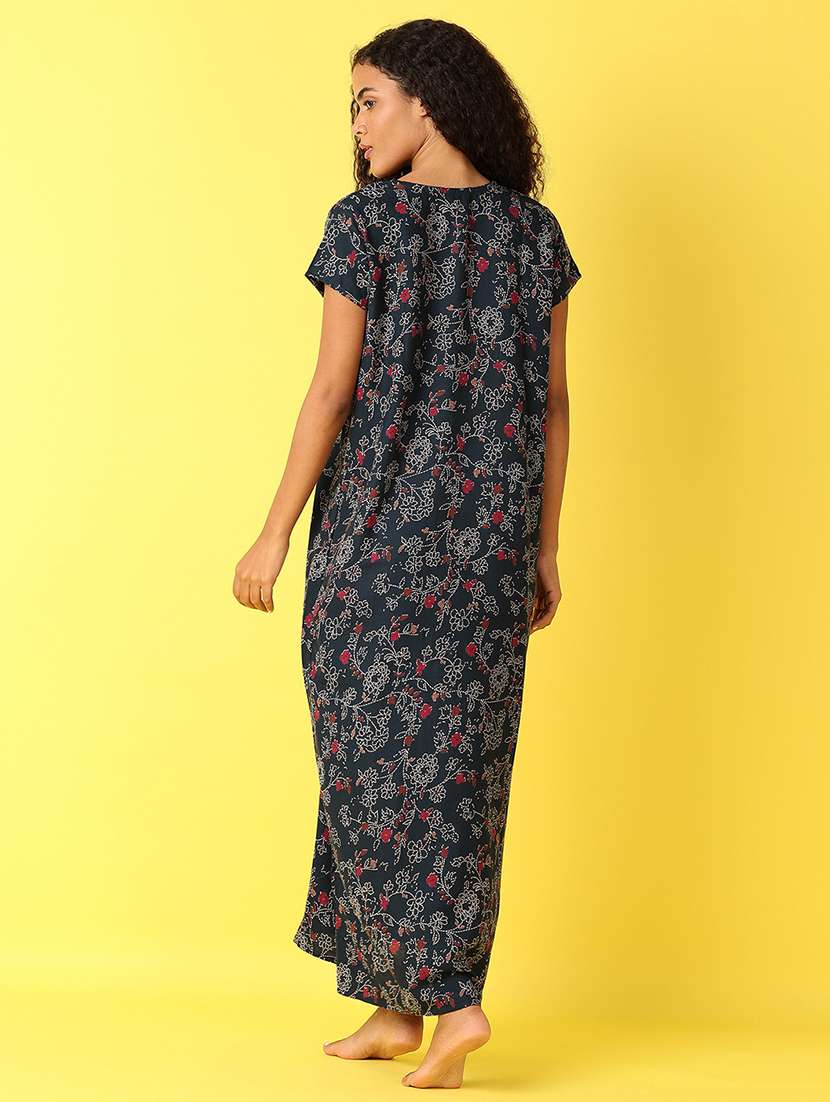 women blue printed nighty - 21491144 -  Standard Image - 3