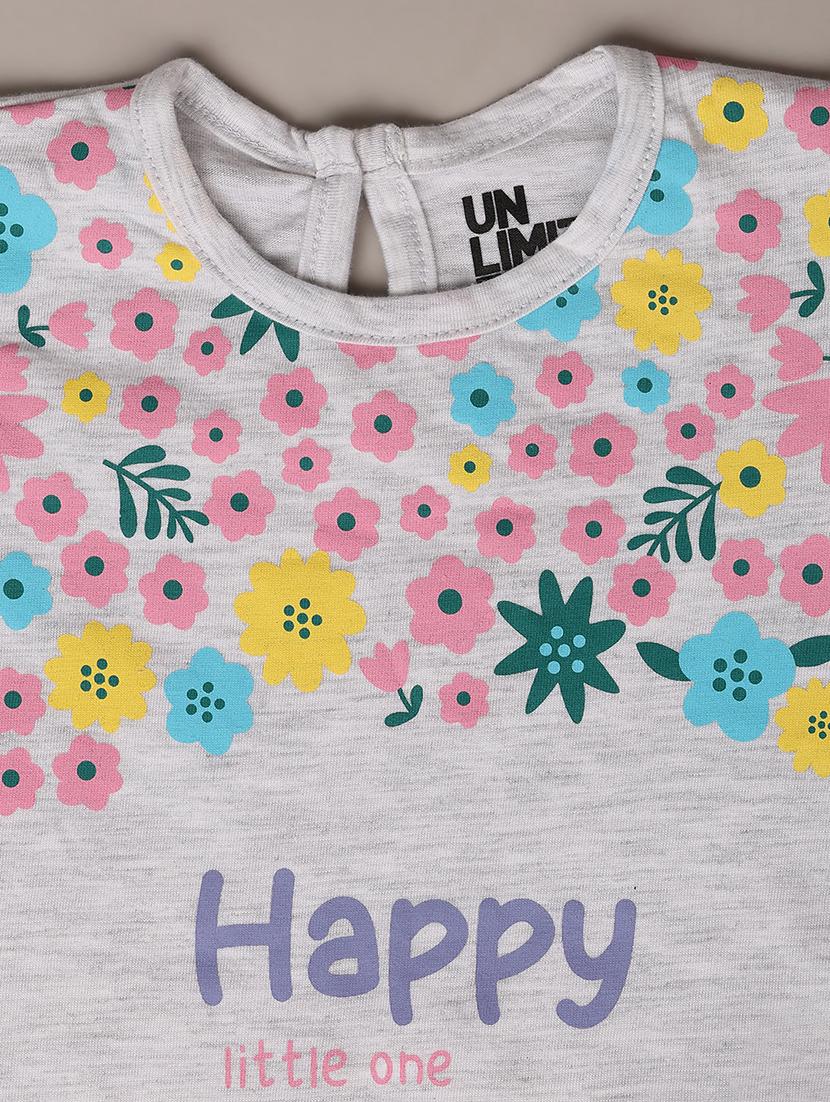 girls printed short sleeves top & shorts set - 21491184 - Standard Image - 3
