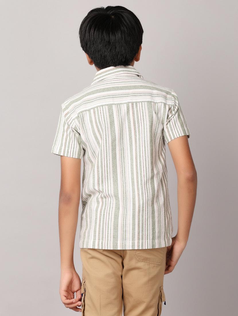 boys white cotton shirt - 21491221 - Standard Image - 3