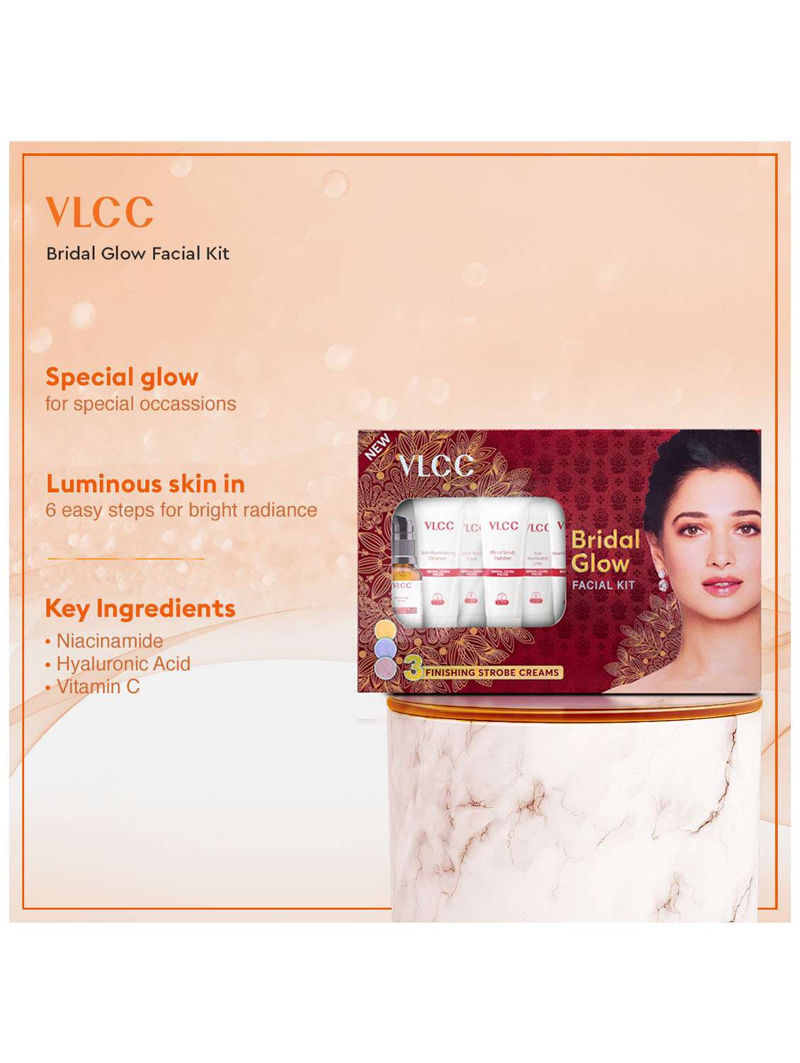 bridal glow facial & pedicure manicure kit - 21491225 - Standard Image - 3