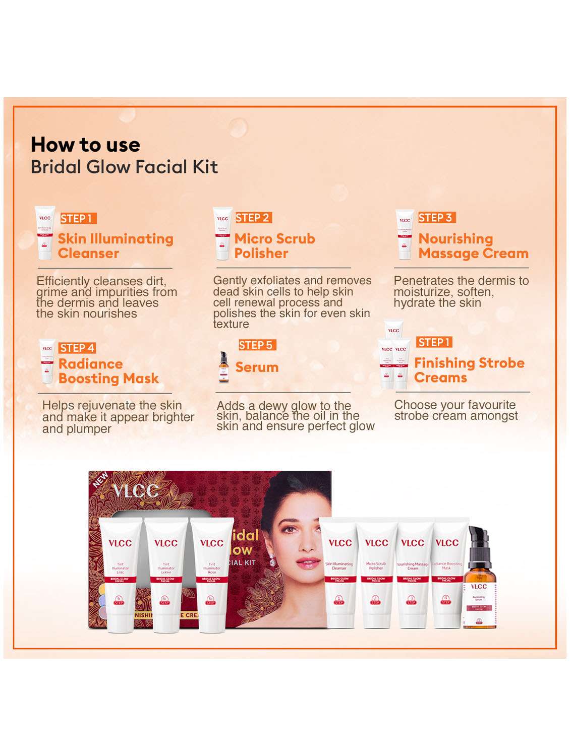 bridal glow facial & pedicure manicure kit - 21491225 - Standard Image - 5