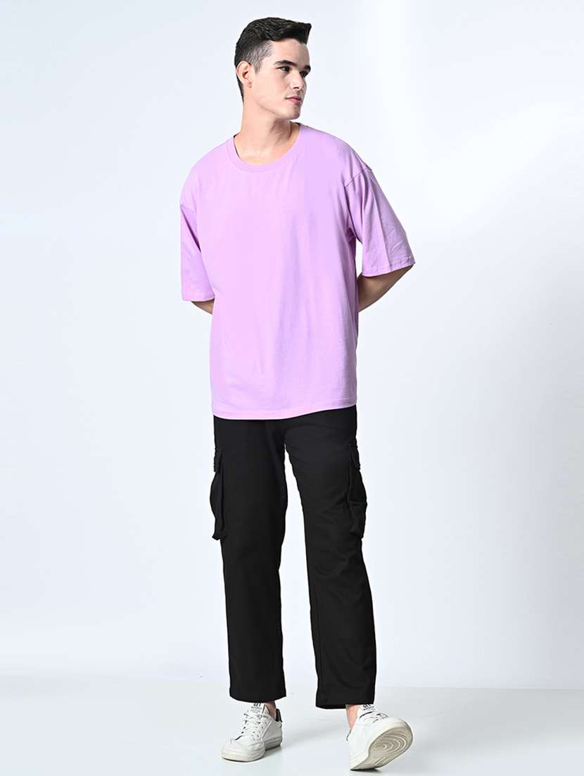 men solid oversized plain t-shirt - 21491352 -  Standard Image - 3