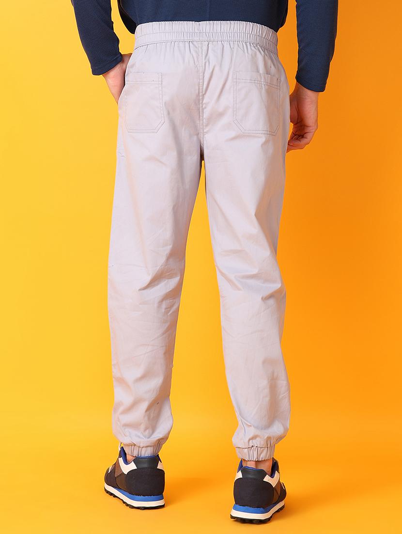 men mid-rise solid jogger - 21491358 - Standard Image - 3