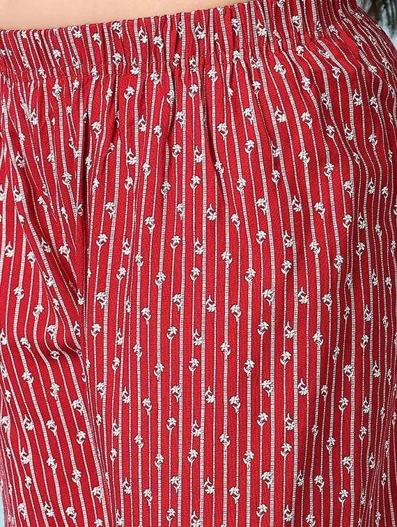 girls maroon printed palazzo - 21491362 -  Standard Image - 5