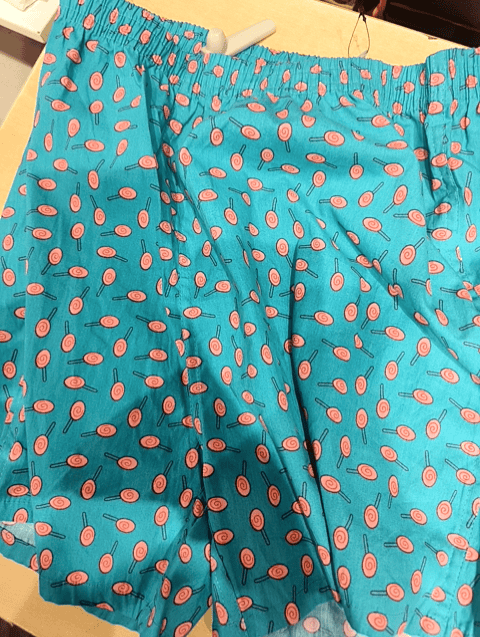 light blue cotton shorts - 21491364 -  Zoom Image - 0