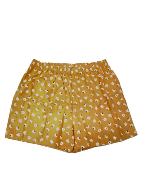 mustard cotton shorts - 21491365 - Standard Image - 0