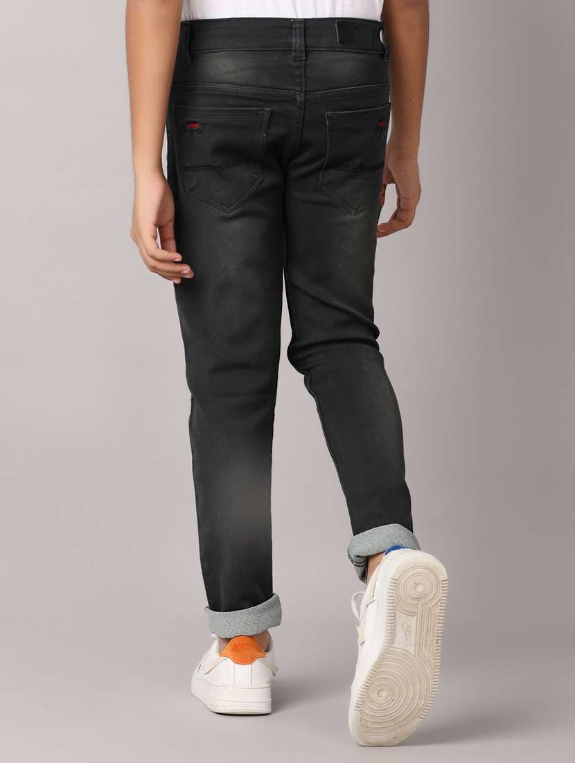 boys black plain jean - 21491476 -  Standard Image - 3