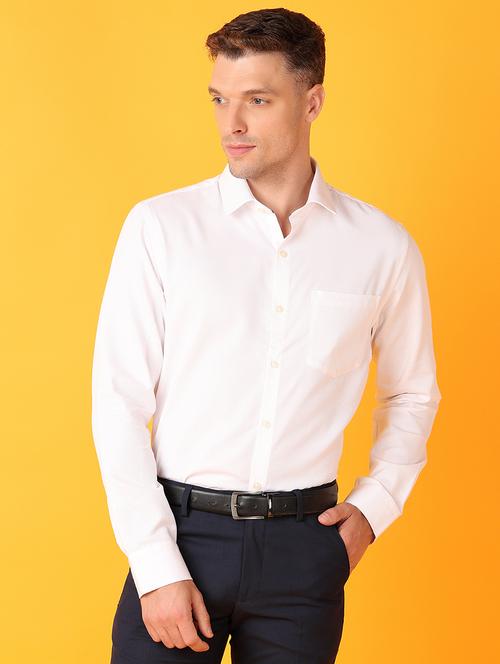 men self design long sleeves collared formal shirt - 21491477 - Standard Image - 0