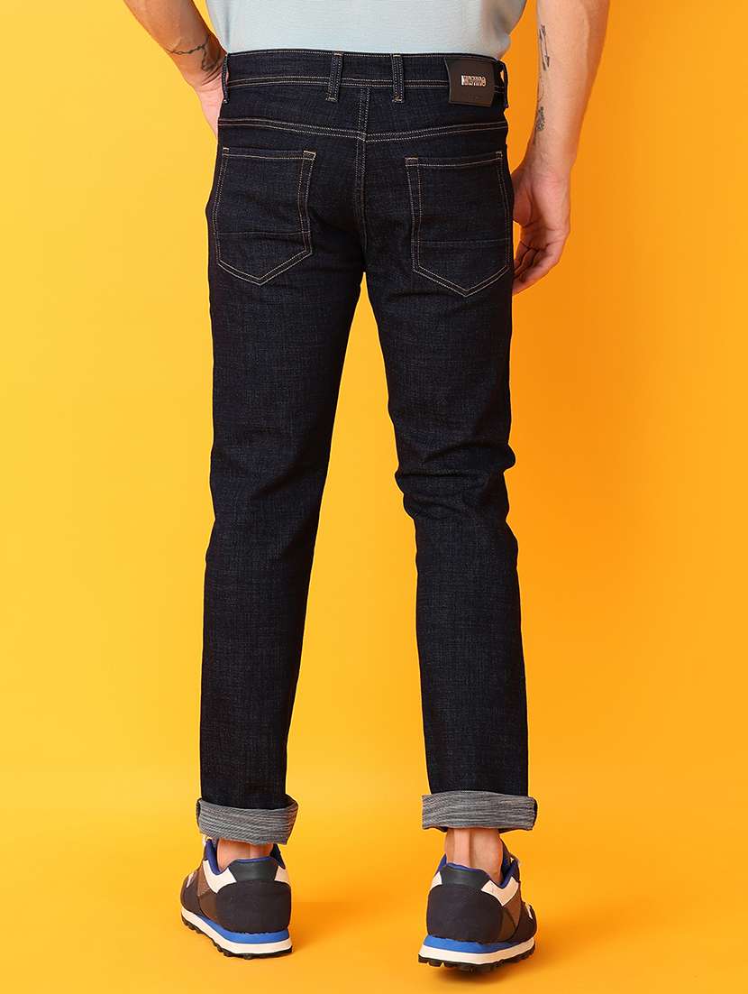men blue plain jeans - 21491554 -  Standard Image - 3